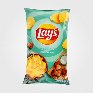 Чипси картопляні ТМ "Lay's" зі смаком білих грибів зі сметаною, 120 г