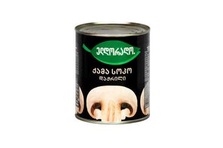 სოკოს კონსერვი /ელდორადო დაკონსერვებული დაჭრილი/ 850გრ