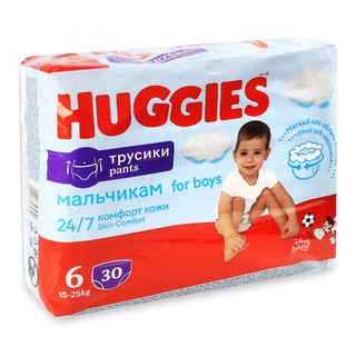 Підгузки-трусики для хлопчиків Huggies Pants Jum 6 (15-25 кг) 30шт