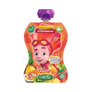 Детское пюре Фиксики Мультифрукт (Гуалапак) 90гр шк: 4813163005784