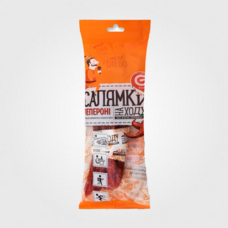 Ковбаски "Салямки Пепероні" ТМ "Глобино" сирокопчені вищий гатунок, 85г