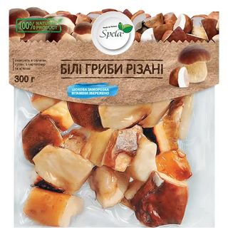 Білі гриби Spela різані заморожені 300 г