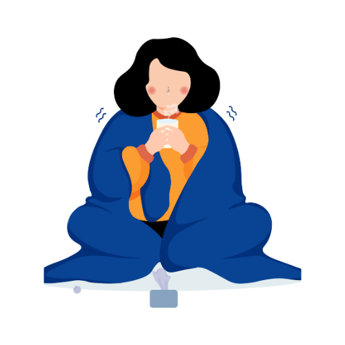 При повышенной температуре и простуде