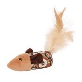 Іграшка PET FUN для котів мишка з пірʼячком 12 см