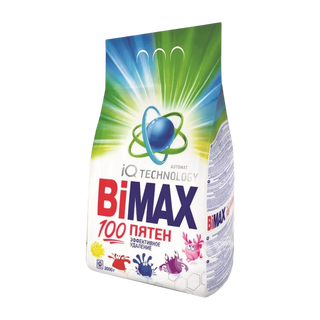 ПОРОШОК СТИРАЛЬНЫЙ BIMAX 100 ПЯТЕН АВТОМАТ 3КГ- 2824