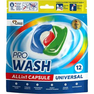 Капсули для прання Pro Wash All in 1 12 шт