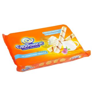 ვაფლის ჩხირი "სლადონეჟი" ნაღების კრემით 175 გრ / 4650062779954