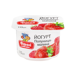 Йогурт Фанні Полуниця-малина 1.5% 115 г