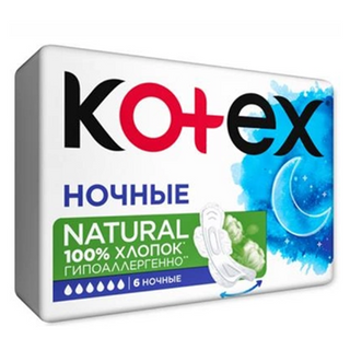 კოტექსი - ულტრა ნატურალი ღამის /6წვ/  #6 5360 5029053575360 Kotex - Ultra Night Natural /6/ 5322 #6