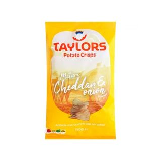 Чипси картопляні зі смаком зрілого чеддера та цибулі ТМ Taylors 150 г