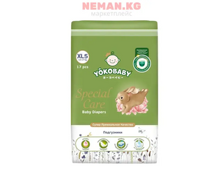 Yokobaby, подгузники для детей, супер премиум, baby, 5 размер (XL), 17 шт