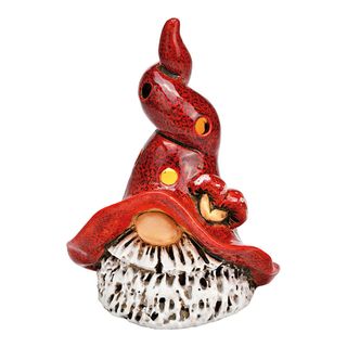 გნომის თავი - სუვენირი, 10სმ, წითელი