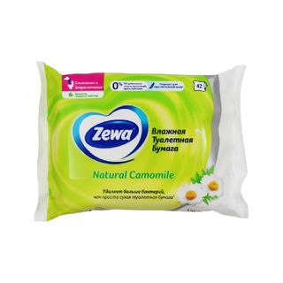 БУМАГА ТУАЛЕТНАЯ ZEWA CAMOMILE ВЛАЖНАЯ 42ШТ