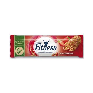 БАТОНЧИК NESTLE FITNESS С ЦЕЛЬНЫМИ ЗЛАКАМИ С КЛУБНИКОЙ 23,5ГР