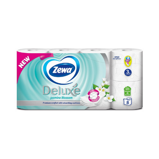 Бумага Туалетная Zewa Deluxe Jasmine Blossom 3сл., 8 рул.