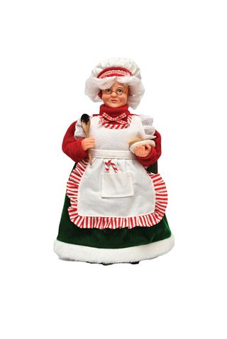 741791 თოვლის ბებია მზარეული 30სმ, წითელი-მწვანე, ელისაბედი