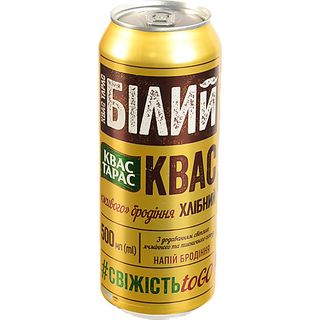 Квас Тарас 0.500л хлібний бiлий з.б