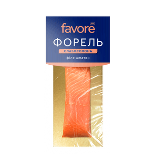 Форель Favore філе шматок слабосолена в/у 150г