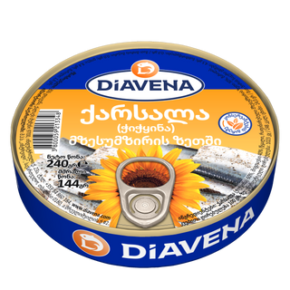 შპროტი ზეთში 240გრ დიავენა