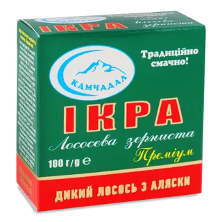 Ікра лососева «Камчадал» преміум зерниста з/б 100г