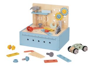 სამუშაო მაგიდა – ხის როლური სათამაშო კომპლექტი