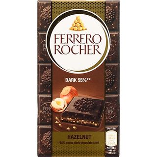 Tablette de Chocolat Noir aux Noisettes Ferrero Rocher 90g