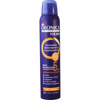 დეონიკა - მამაკაცის ანტიპერსპირანტი სპრეი ხუთმაგი დაცვა 200მლ 31083 Deonika - antiperspirant spray for men. fivefold protection 200ml 31083