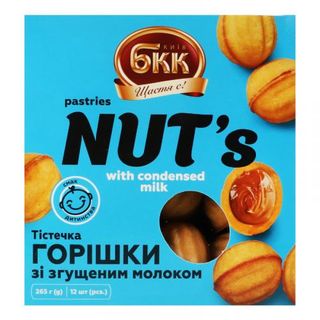 Тістечко БКК 265 г Горішки зі згущ. молоком