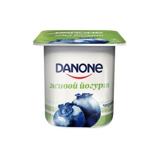 Йогурт Данон Черника 2,5%, 120гр
