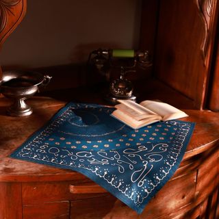 ხელსახოცი "დამწერლობა" - 40x40 შაბიამნისფერი(6ც.)