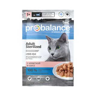 Корм для кастрированных котов с креветками 85 г