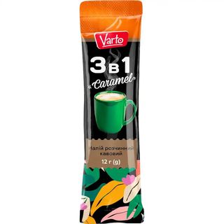 Напій кавовий Varto Caramel 3 в 1 розчинний 12 г