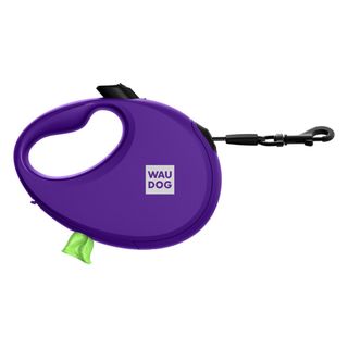 Рулетка Collar WAUDOG R-leash контейн д/пакетів стрічка 5м фіолетова M