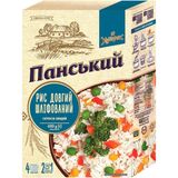 Рис Хуторок Панський довгий шліфований 4 пакети для варки по 100 г