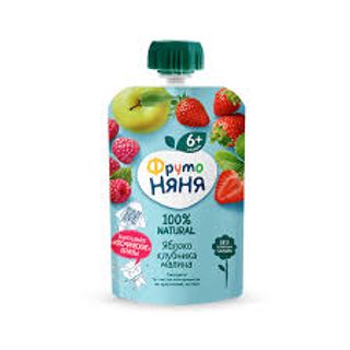 Десерт Fruto Nyanya яблоко клубника и малина 90г