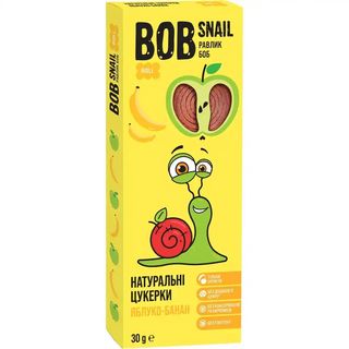 Цукерки Bob Snail натуральні Яблучно-Бананові 30 г