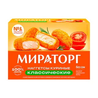 Наггетсы куриные Мираторг Классические 250 г