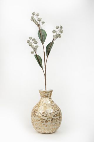 ხელოვნური ყვავილი - TINY ROSE EVA ARTIFICIAL FLOWER 97 CM GREY