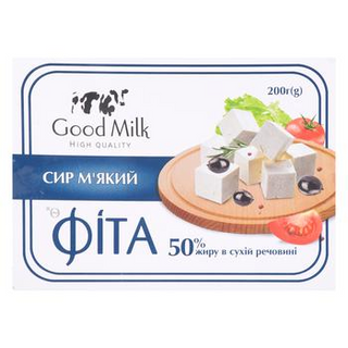 Сир м’який Good Milk Фіта 50% 170 ваночка