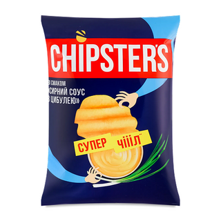 Чипси картопляні Chipster's Сирний соус з цибулею хвилясті 95г