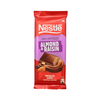 Շոկ.սալիկ «Նեսթլե» կաթ.շոկ-նուշ-չամիչ 75գր