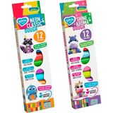 Набір тіста для ліплення Lovin 12 кольорів Neon and Classic Shine and Aroma 180 г