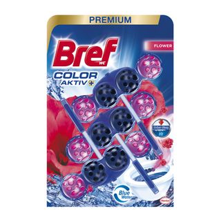 Туалетный блок Бреф Колор-Актив Цветочная свежесть 3х50г
