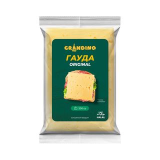 Продукт сырный Grandino Гауда оригинальный 50% 200 г