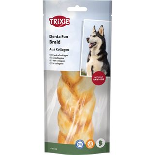Ласощі Trixie Denta Fun Braid, collagen with chicken для собак  Косичка Denta Fun, колагенова з куркою 13см 65г