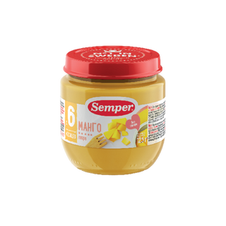 სემპერი - ხილფაფა მანგო  /6თვ+/ 125გრ 5370 Mango puree