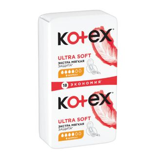 Kotex - ჰიგიენური საფენი სოფტ ნორმალი - 18 ც