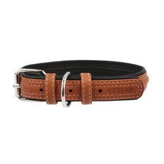 Нашийник Collar WAUDOG для собак Soft шкіряний коричневий 25мм/38-49см