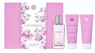 პარფიუმირებული სასაჩუქრე ნაკრები "L'evidence" (50მლ. სუნამო + 75მლ. ლოსიონი + 75მლ. შხაპის გელი)