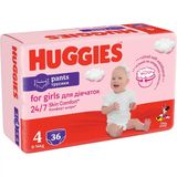 Підгузки-трусики Huggies Pants для дівчаток розмір 4 (9-15 кг) 36 шт